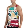 Adobk London Symbols Print Men's Workout Tank Tops Sleeveless Mesh