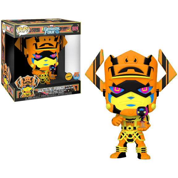 Funko POP! Marvel Fantastic Four CHASE 10 Inch Galactus The LifeBringer with The Fallen One #809 [Blacklight] PX Exclusive
