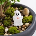 thumbnail image 4 of SLYNSHome Mini Resin Halloween Gnome Figurines,White Spooky Ghost Dwarf Statues, Tiny Tabletop Decor Ornaments For Indoor Holiday Scene Arrangement, 4 of 7