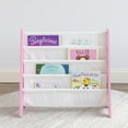 thumbnail image 4 of Humble Crew Kids and Toddler Bookcase 4 Tier Book Storage, Pink/White, 4 of 6