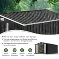 thumbnail image 2 of Aoxun 11.9x9.5 ft Outdoor Storage Shed, Galvanized Metal Shed with Lockable Door, Air Vents for Garden, Backyard, Black, 2 of 7