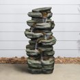 thumbnail image 2 of Canddidliike 30.7" Rock Water Fountain with Led Lights, 6-Tier Poly-Resin Outdoor Water Fountain, 2 of 8