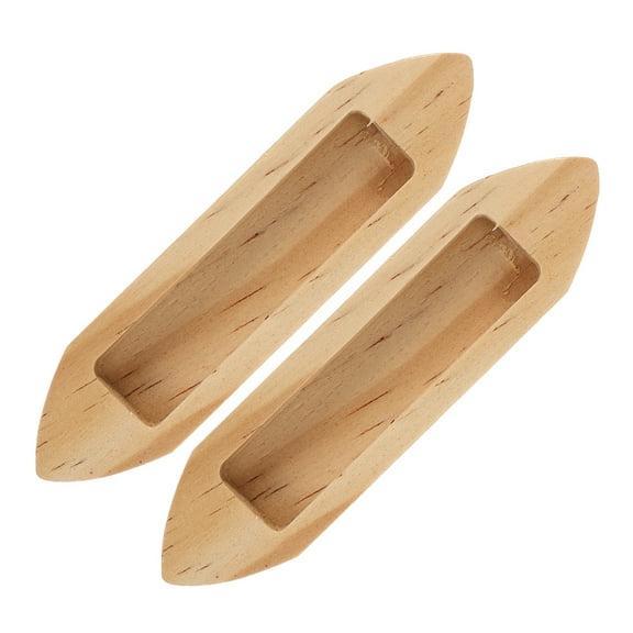 QIFULL Small Sailboat Model Wooden Boat Model Khaki 2Pack