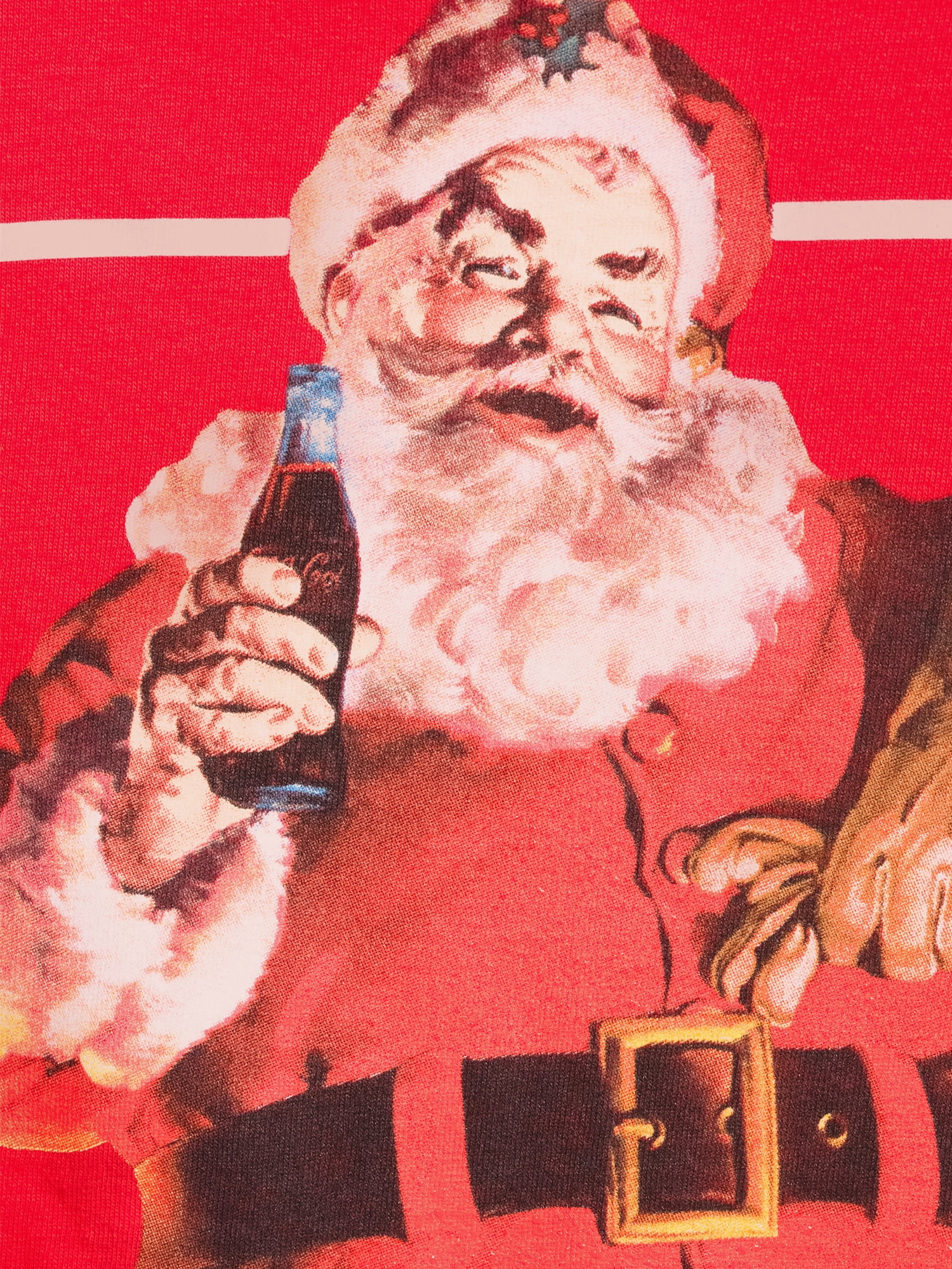 Coca Cola Santa Christmas Holiday Men's and Big Men's Graphic T-shirt