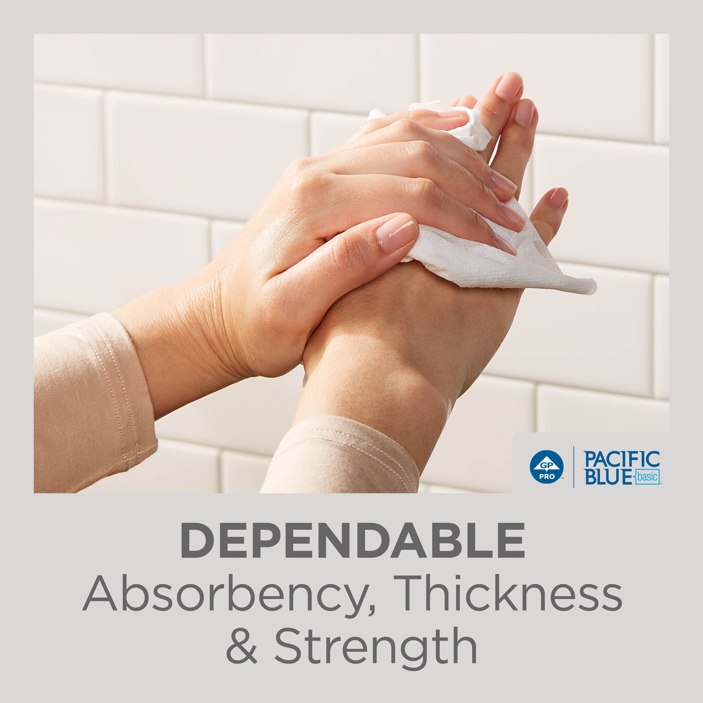 Pacific Blue Basic® Multifold Paper Towels by GP PRO (Georgia-Pacific), White, 4,000 Towels Per Case