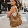 thumbnail image 4 of ibiyuan Women Crossbody Bags Woven Large Capacity Shoulder Tote Bag for Women, Fashion Handbag for Casual Beach Daily Outings Gifts, 4 of 7