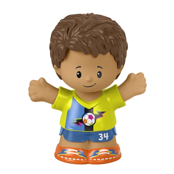 Replacement Part for Fisher-Price Little People Sports Soccer Playset - HBW71 ~ Replacement Boy Figure ~ Wearing Yellow and Blue Soccer Uniform ~ Works Great with other playsets too!