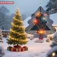 thumbnail image 2 of Vibrant Metal Hanging Christmas Tree Wind Spinner - Festive Garden Decoration with Colorful Fireworks & Nature-Inspired Design, 2 of 7