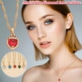 thumbnail image 3 of PVCS Ladies Fashion Multicolor Love Necklace Crystal Clavicle Chain Pendant, 3 of 5