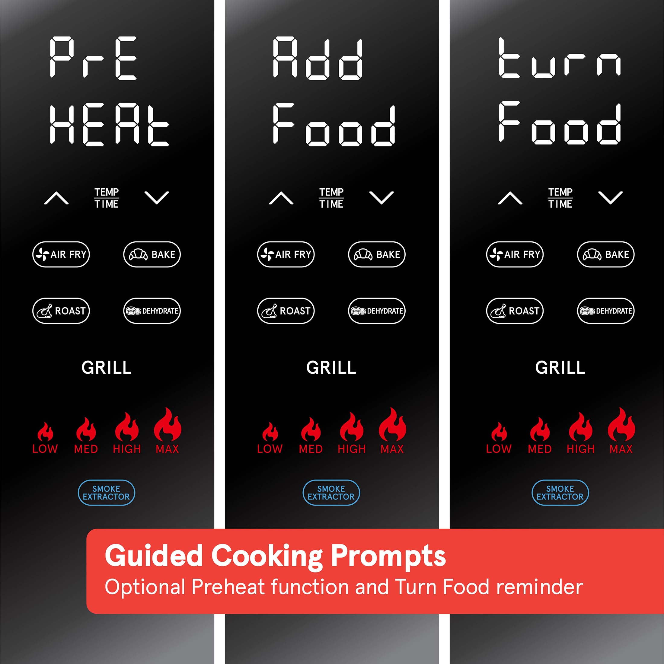 Gourmia FoodStation Smokeless Grill, Griddle & Air Fryer with