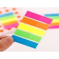 thumbnail image 3 of LNGOOR 100 Pcs Self-Adhesive Page Markers Neon Colored Index Tabs  Self-Stick Note Pads Neon Flag Sticky Notes  The Translucent Adhesive Part Won‘t Cover Up Any Information, 3 of 7
