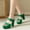 Green, variant on Viluyesy Womens High Heeled Sandals, Open Toe Block Heels Slip-On Summer Casual Platform Shoes Black