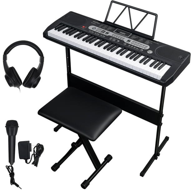 SKONYON 61 Key Digital Electronic Keyboard Piano Set for Beginners