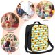thumbnail image 5 of Disketp White Blue Striped Sunflower Bolsa Térmica Estampada para Almuerzo, Lonchera para Hombres y Mujeres Adultos, 5 of 7