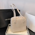 thumbnail image 4 of Bolso Hombro JShteea Retro Gran Capacidad Cuero PU Beige, 4 of 9