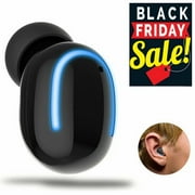 Black Friday Sales ! Bluetooth Headphone, Wireless Sport Earbud 8 Hours Talking Time HD Microphone Bluetooth Headset(One Piece)- Black