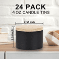 thumbnail image 4 of 24 Pack 4 Oz Black Candle Tins with Lids, 4Oz Candle Jars for Making Candles Bulk, 4 of 8