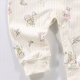 thumbnail image 6 of TOWED22 Baby Boys Girls Bodysuit Jumpsuits with Button Long Sleeve Cotton Rompers Overall,Beige,0-3 M, 6 of 7