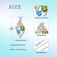 thumbnail image 5 of Taioiat Double Birthstone Necklaces for Women 18K Gold Plated Birthstone Rose Flower Jewelry Anniversary Valentines Day Mother's Day Birthday Gifts for Her Wife Girlfriend Mom, 5 of 7