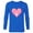 Navy, variant on Marvel Hero Icons Valentine's Day Heart - Long Sleeve T-Shirt for Men - Customized-Navy