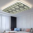 thumbnail image 2 of 1 Pack Magnetic Fluorescent Light Covers, 2x4 Ft, Aztec Triangle Pattern Green Black Western Tribal Magnetic Light Covers for Ceiling Lights Classroom Office Home Decor, 2 of 9