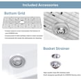 thumbnail image 6 of Farmhouse Sink 33 in Apron Fireclay Large Deep Single Bowl with Accessory Kit Bottom Grid and Drain, 6 of 11