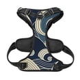 thumbnail image 5 of XMXY No Pull Dog Harness, Traditional Simple Line Waves Adjustable Reflective Pet Harness with Oxford Vest, Large Size, 5 of 9