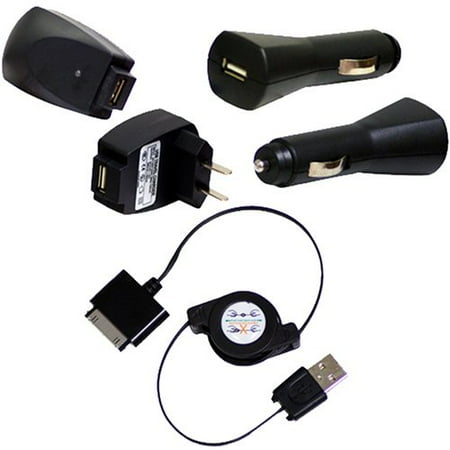 Sansa C100 Series - 3-piece USB Wall, Car, Cable Charger Combo for Sandisk Sansa