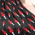 thumbnail image 3 of Red Mushroom Black Pattern Blanket,Comfortable Soft Lamb Wool Throw Blanket,All Season,Warm Lightweight Blankets for Sofa Bed Couch Living Room Chair,30"x40", 3 of 4