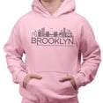 thumbnail image 2 of Skyline Brooklyn New York Hoodie Sweatshirt Unisex 2X-Large Pink, 2 of 5