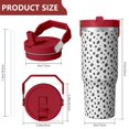 thumbnail image 4 of Leopard Print 30oz Handheld Travel Tumbler with Handle – Double Wall Stainless Steel Insulated Cup, Flip Straw Lid, Leak-Proof & BPA-Free for Hot and Cold Drinks – Durable Coffee & Juice Mug, 4 of 6