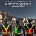 thumbnail image 3 of Elastic LED Reflective Vest High Visibility Light Running Vest for Runners Walkers Cyclists, 3 of 6