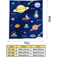 thumbnail image 6 of Space Blanket for Kids Boys Space Throw Blanket Galaxy Astronaut Planet Pattern Blanket Space Travel Blanket Lightweight Super Warm Soft Cozy Plush Fleece Flannel Blanket for Sofa Navy Blue 50"X40", 6 of 6