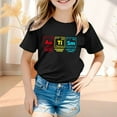 thumbnail image 2 of MIXUE Kids Girls Tops & T-Shirts Summer Cartoon Print Crew Neck Short Sleeve Loose Casual Comfortable Tshirts Activewear,Black,6-7 Years, 2 of 4