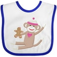 thumbnail image 3 of Inktastic Sock Monkey Gingerbread Boys or Girls Baby Bib, 3 of 4