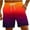 Orange, variant on QQAMB Swimming Trunks for Men Drawstring Gradient Color Elastic Waist Bathing Suits Hawaiian Beach Shorts with Pockets Orange 4XL