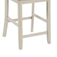thumbnail image 3 of Glee 26 Inch Counter Height Chair, Set of 2, Antique White and Brown Finish, 3 of 5