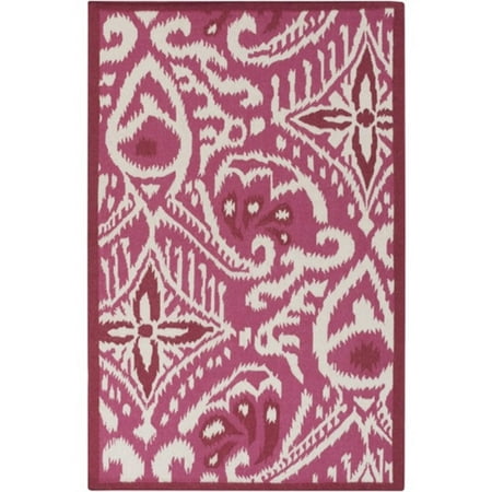 2' x 3' Majestic Paisley Orchid Purple, Wine Red and Pink 