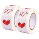 thumbnail image 1 of Valentine's Day Heart Stickers for Gift Decorating Assorted Colors Selfadhesive Sticker 2 Rolls, 1 of 4
