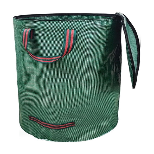 A Garden Collection Bag With Lid Thickened Storage Bag Large Capacity Waterproof Gardening Garbage Bag Plastic Material Color A