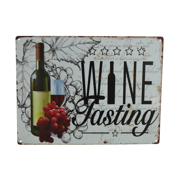 WINE TASTING Metal Wine Sign