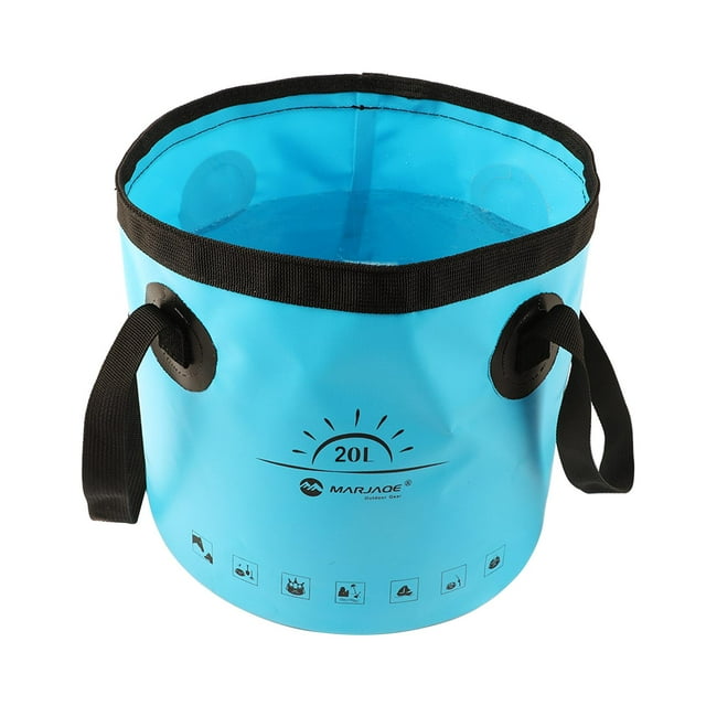 Cubo de agua plegable, lavabo plegable, contenedor de almacenamiento portátil para acampar 20L Zulema cubo plegable