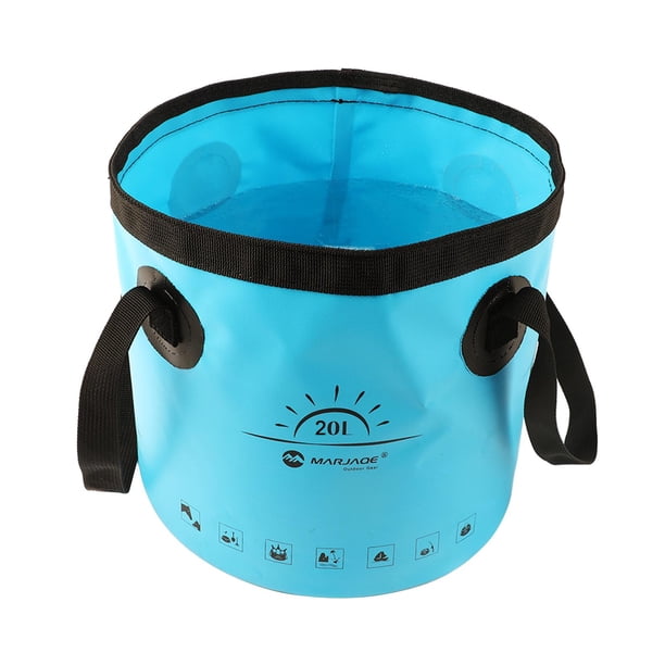 Bolsa de agua portátil impermeable, cubo plegable, contenedor para almacenar agua, bolsa de transporte 20L