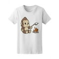 thumbnail image 2 of Cute Bigfoot Marshmallows Fire T-Shirt Women -Image by Shutterstock, Female x-Large, 2 of 4