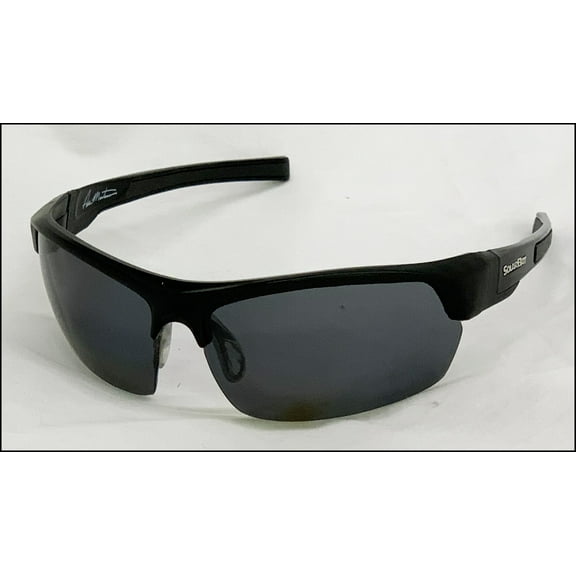 Solar Bat Eye Protection: The Natural 1 Black with Gray Polarized Lenses