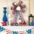 thumbnail image 2 of SUSHANG Patriotic Bows for Wreaths Large Burlap Red White Blue Stripe Stars Bow for 4th of July Independence Day Decor,Decorations Bunting Indoor Outdoor Decor and Patriotic Party, 2 of 4