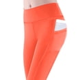 thumbnail image 5 of Capri Leggings with Pockets for Women Tummy Control Knee Length Leggings High Waist Yoga Pants Women Workout Capri Pants, 5 of 9