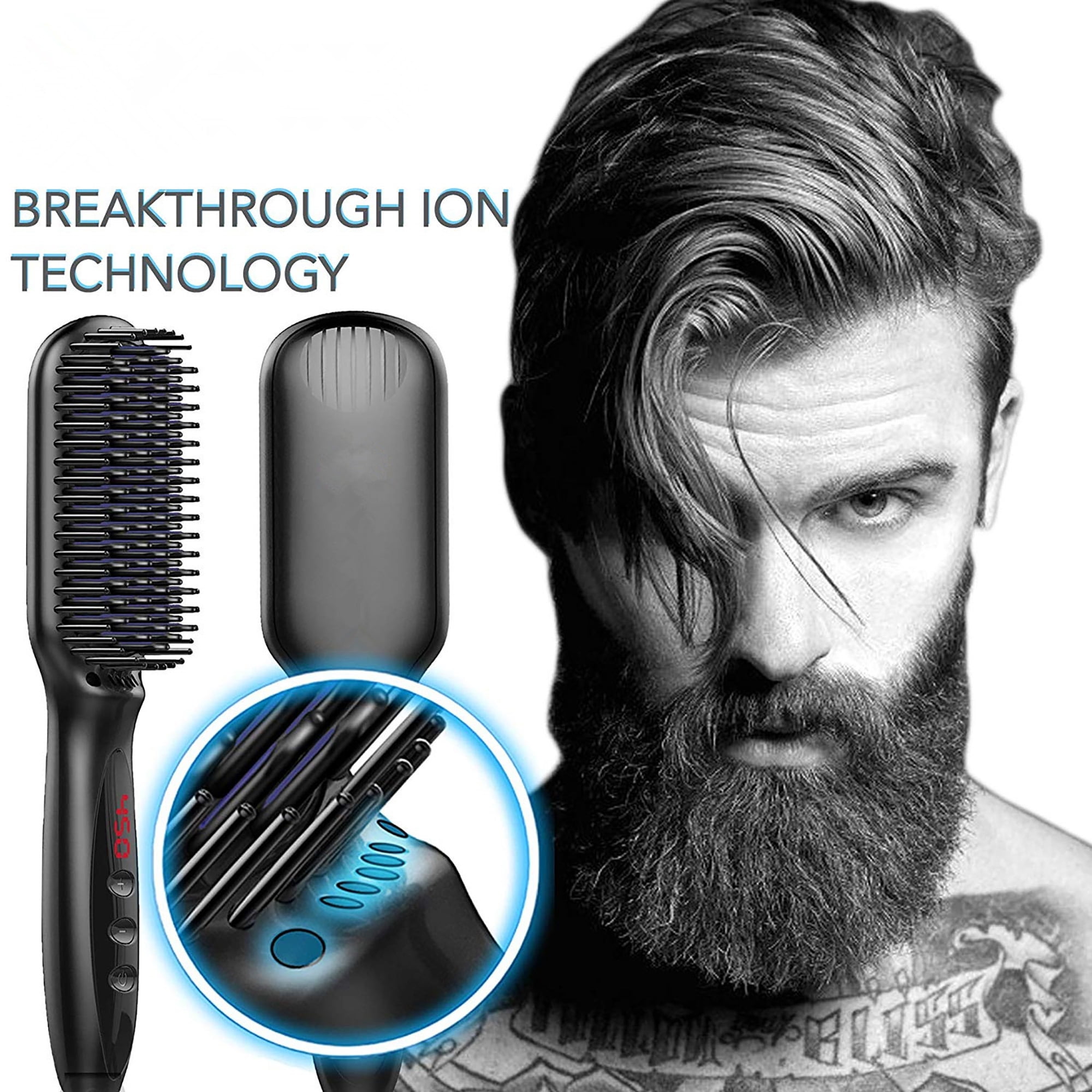 beard straightener brush walmart