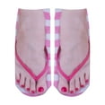 thumbnail image 2 of Pink Socks 3D Pattern Manicure Print Socks Funny Hidden Running Socks Women Personalized, 2 of 5