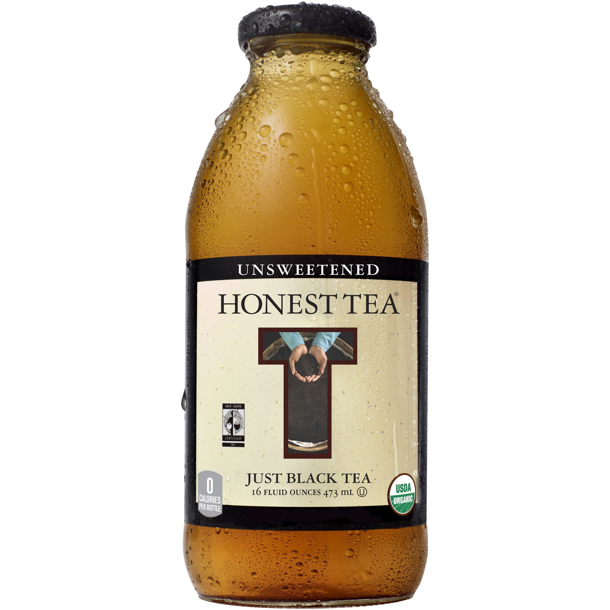 (12 Bottles) Honest Just Unsweetened Black Tea, 16 Ounce